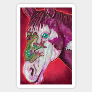 Psychedelic horse Magnet